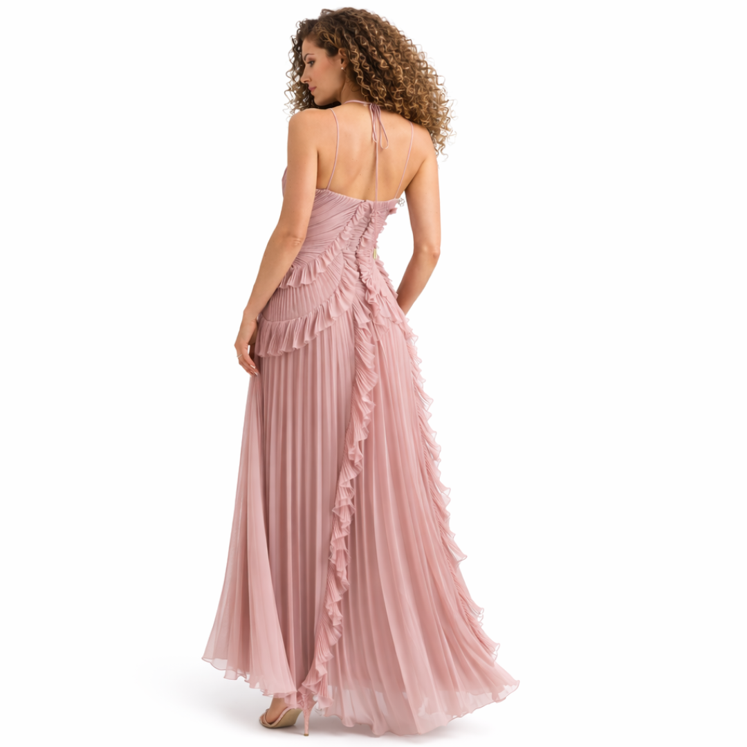 ROSÉ║Vestido Plisado Rosa