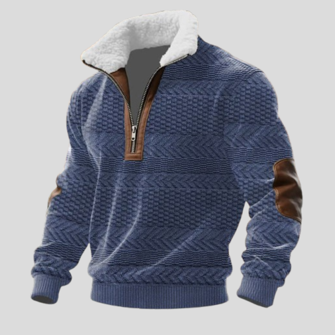 ELIAS™║Jersey con cremallera y cuello forrado