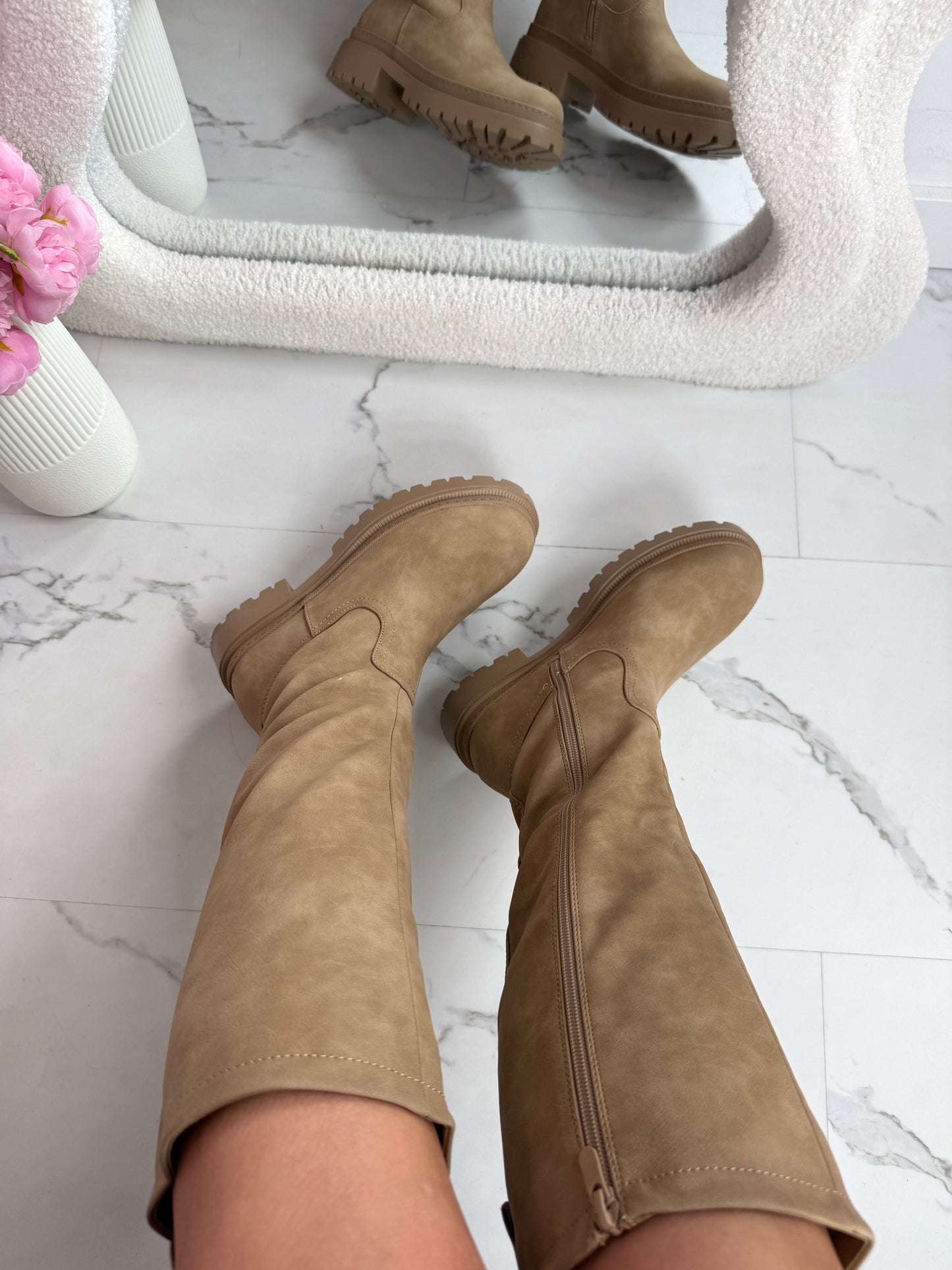 Botas altas Anetta Caqui