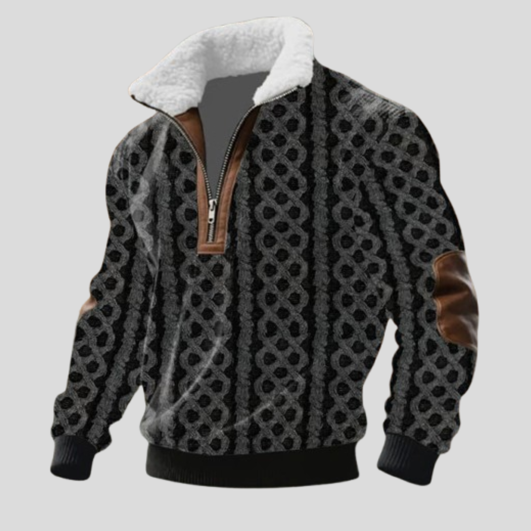 ALBERT™║Jersey con cremallera y cuello forrado