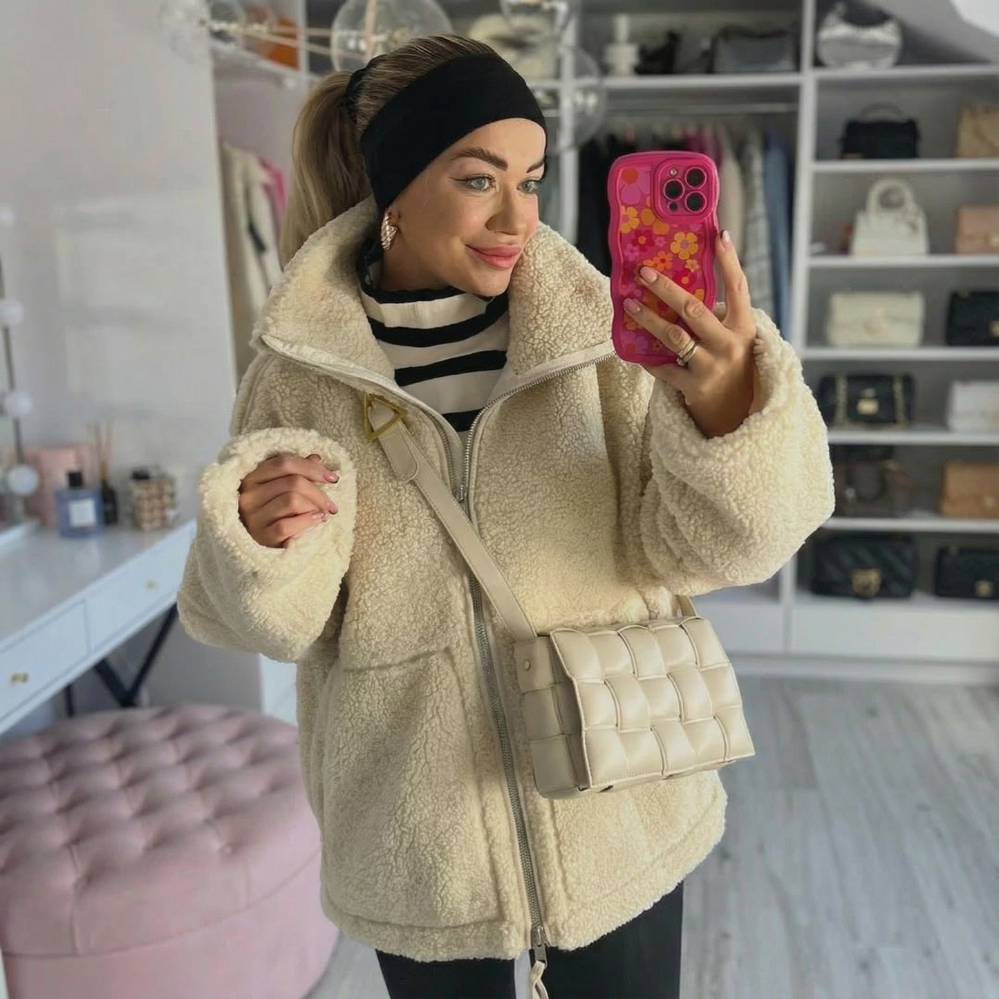 MIRELLA™║Chaqueta polar de peluche