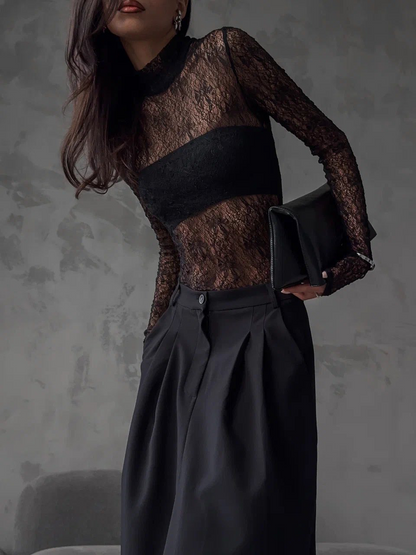 ALAIA║Conjunto de falda larga