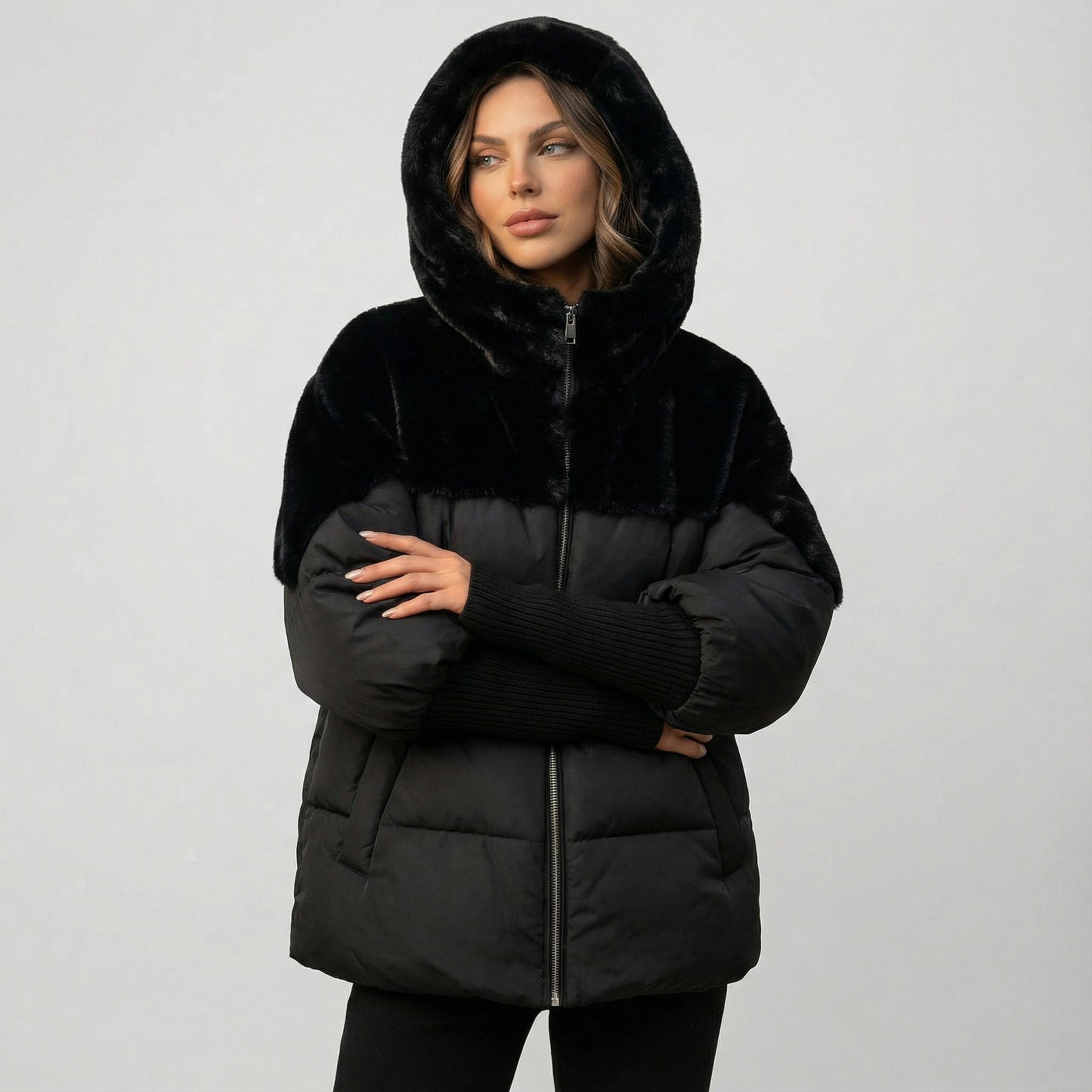 MARCELINA™║Chaqueta de plumas elegante