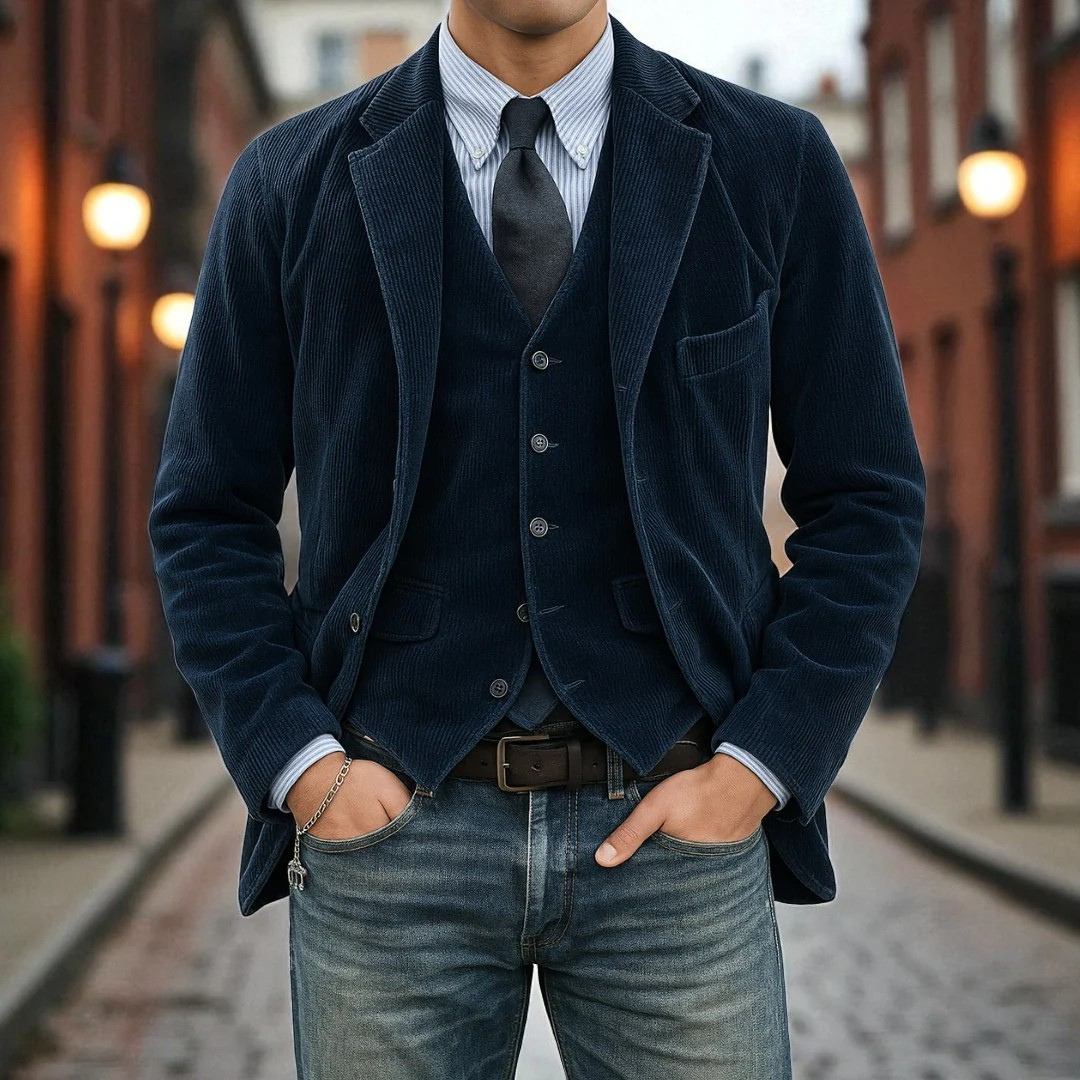 Tommy™║Conjunto de 2 piezas: blazer y chaleco