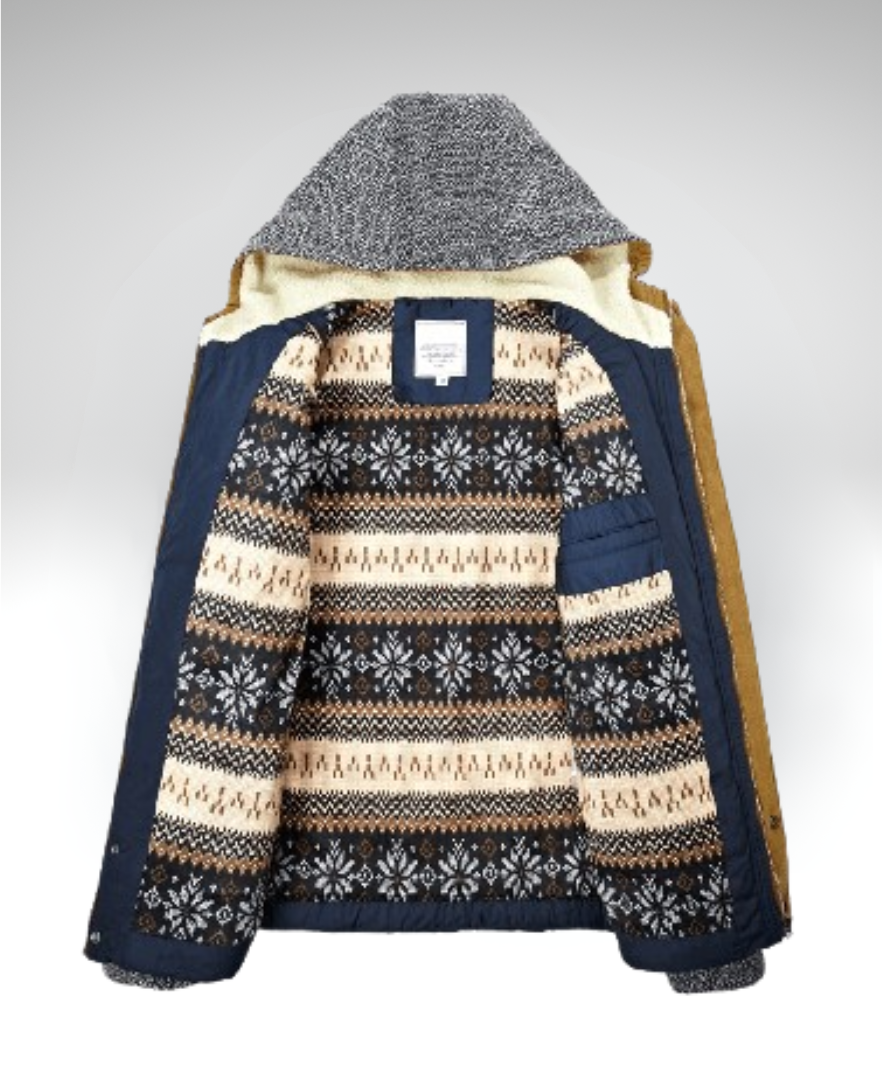 CARIBOU™║Chaqueta acolchada con capucha y forro térmico