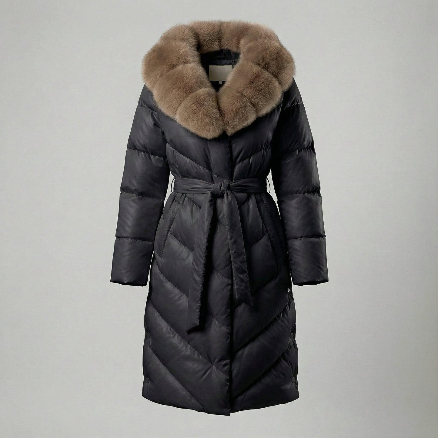 CHRISTINA™║Chaqueta elegante con cuello de piel sintética