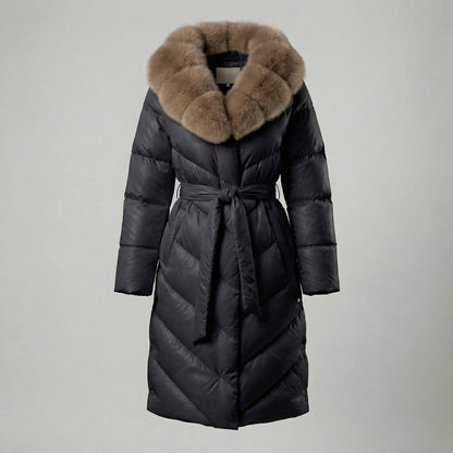 CHRISTINA™║Chaqueta elegante con cuello de piel sintética