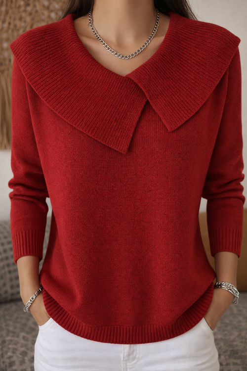 LUCIA║Suéter cálido con cuello flexible