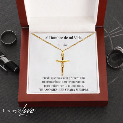 Collar Cruz® para mi Hombre (con carta dedicada y Caja con Luz)