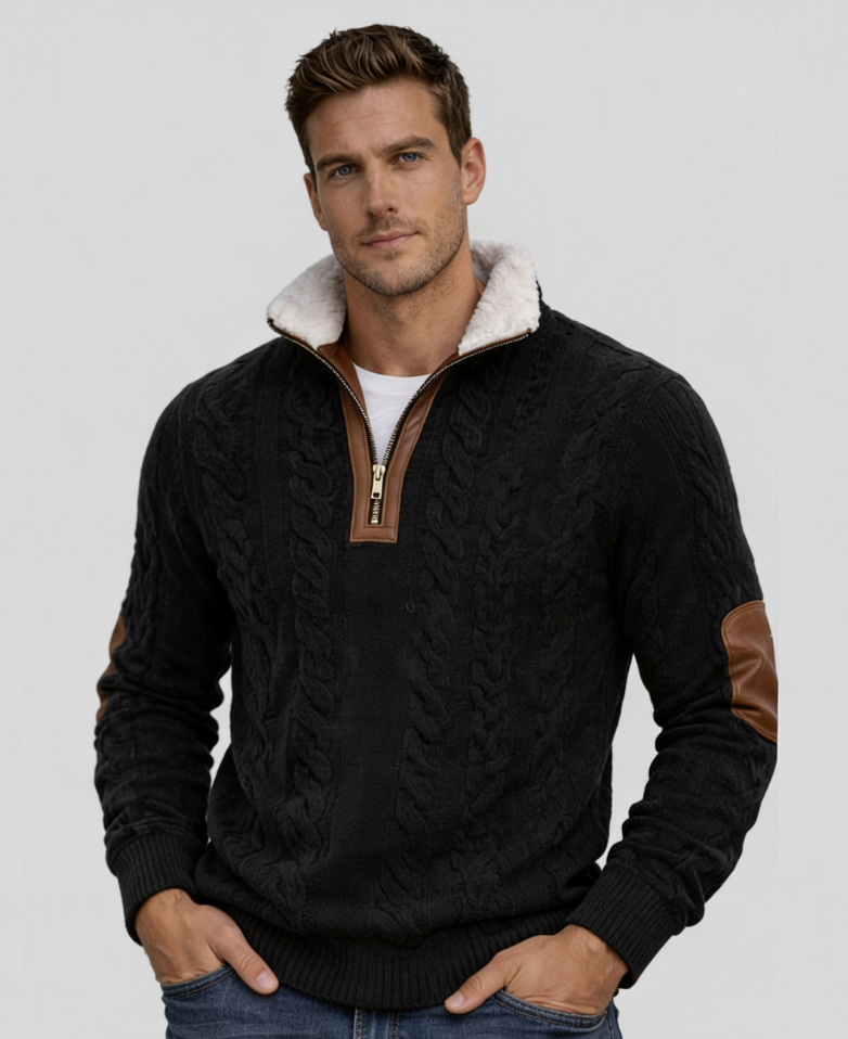 RADU™║Jersey con cremallera y cuello forrado