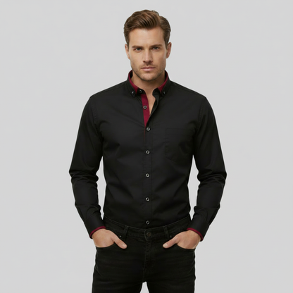 ADALBERT║Camisa clásica de algodón de manga larga