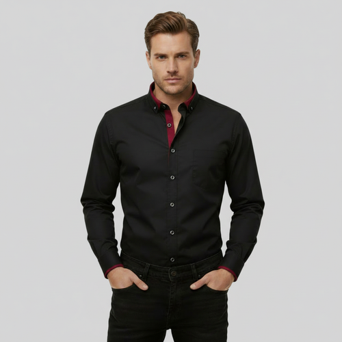 ADALBERT║Camisa clásica de algodón de manga larga