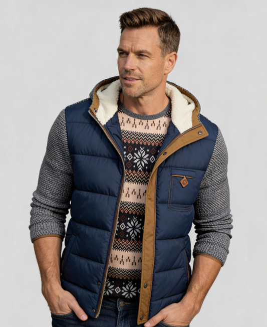 CARIBOU™║Chaqueta acolchada con capucha y forro térmico