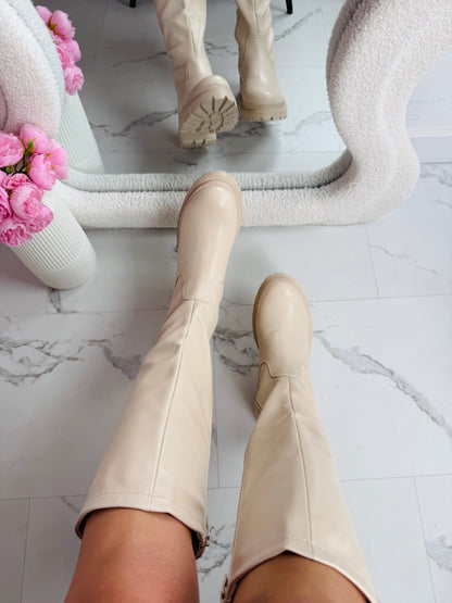 Botas altas Anetta Beige