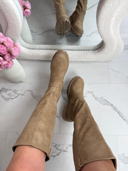 Botas altas Anetta Caqui