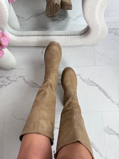 Botas altas Anetta Caqui