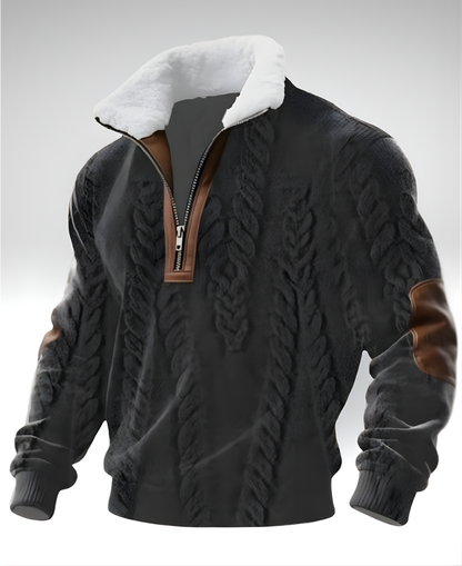 RADU™║Jersey con cremallera y cuello forrado