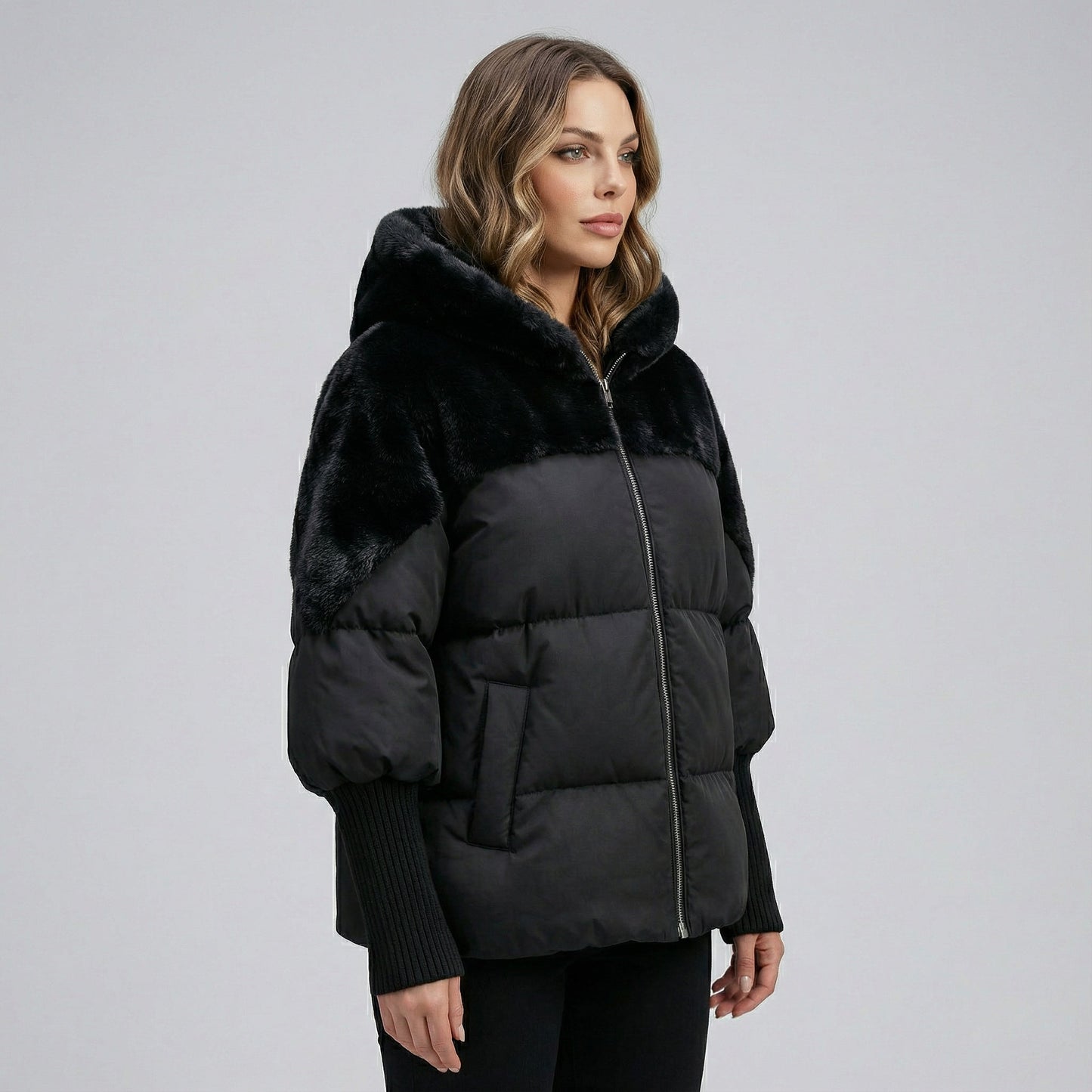 MARCELINA™║Chaqueta de plumas elegante