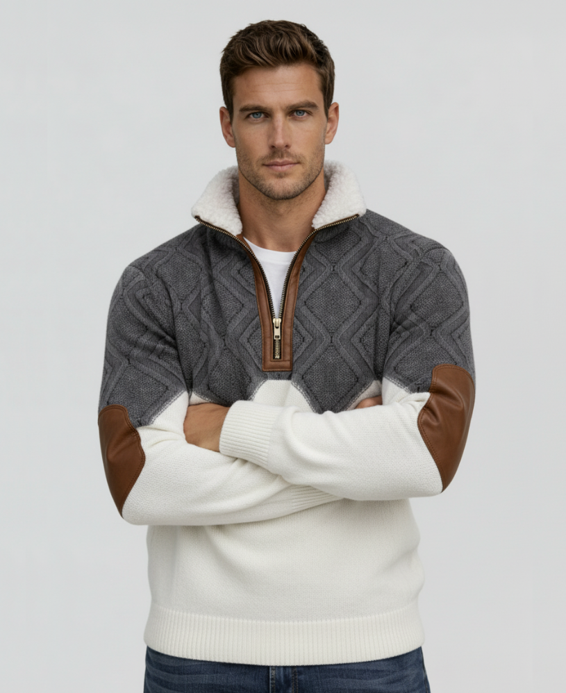 MAXIM™║Jersey con cremallera y cuello forrado