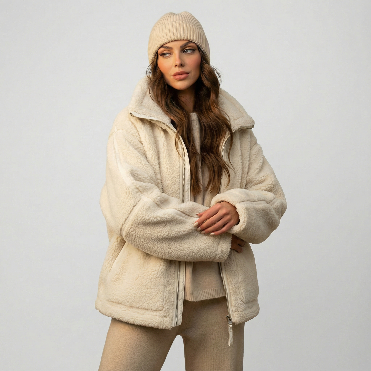 MIRELLA™║Chaqueta polar de peluche