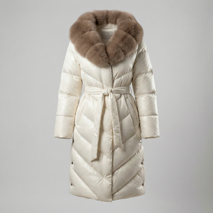 CHRISTINA™║Chaqueta elegante con cuello de piel sintética